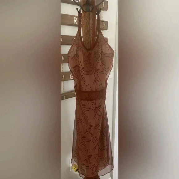 Free People Women’s Layered Lace Sleeveless Backless Halter Mini Dress Small EUC - Picture 2 of 15